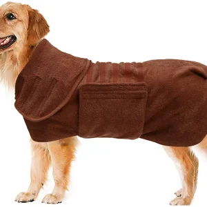 Dog Drying Coat Robe Towel Dog Bathrobe Absorb Moisture and Dry Pet Quickly Puppy towelling Bathing Accessories