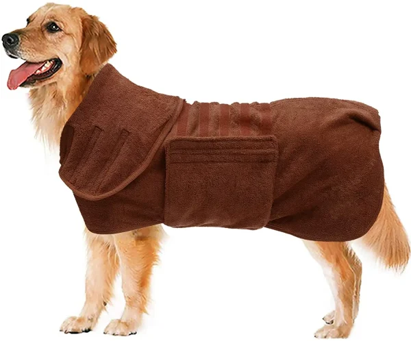 Dog Drying Coat Robe Towel Dog Bathrobe Absorb Moisture and Dry Pet Quickly Puppy towelling Bathing Accessories
